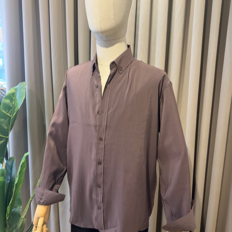 Modal Kumaş Gömlek - Kahverengi - Küçük Görsel 4