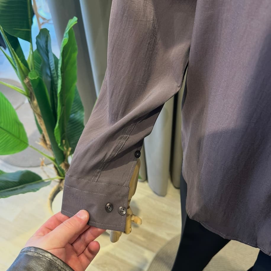 Modal Kumaş Gömlek - Kahverengi - Küçük Görsel 5