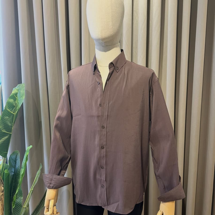 Modal Kumaş Gömlek - Kahverengi