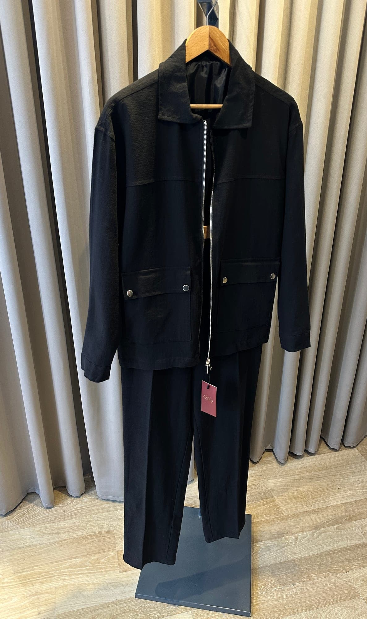 Alaçatı keten takım ( siyah )